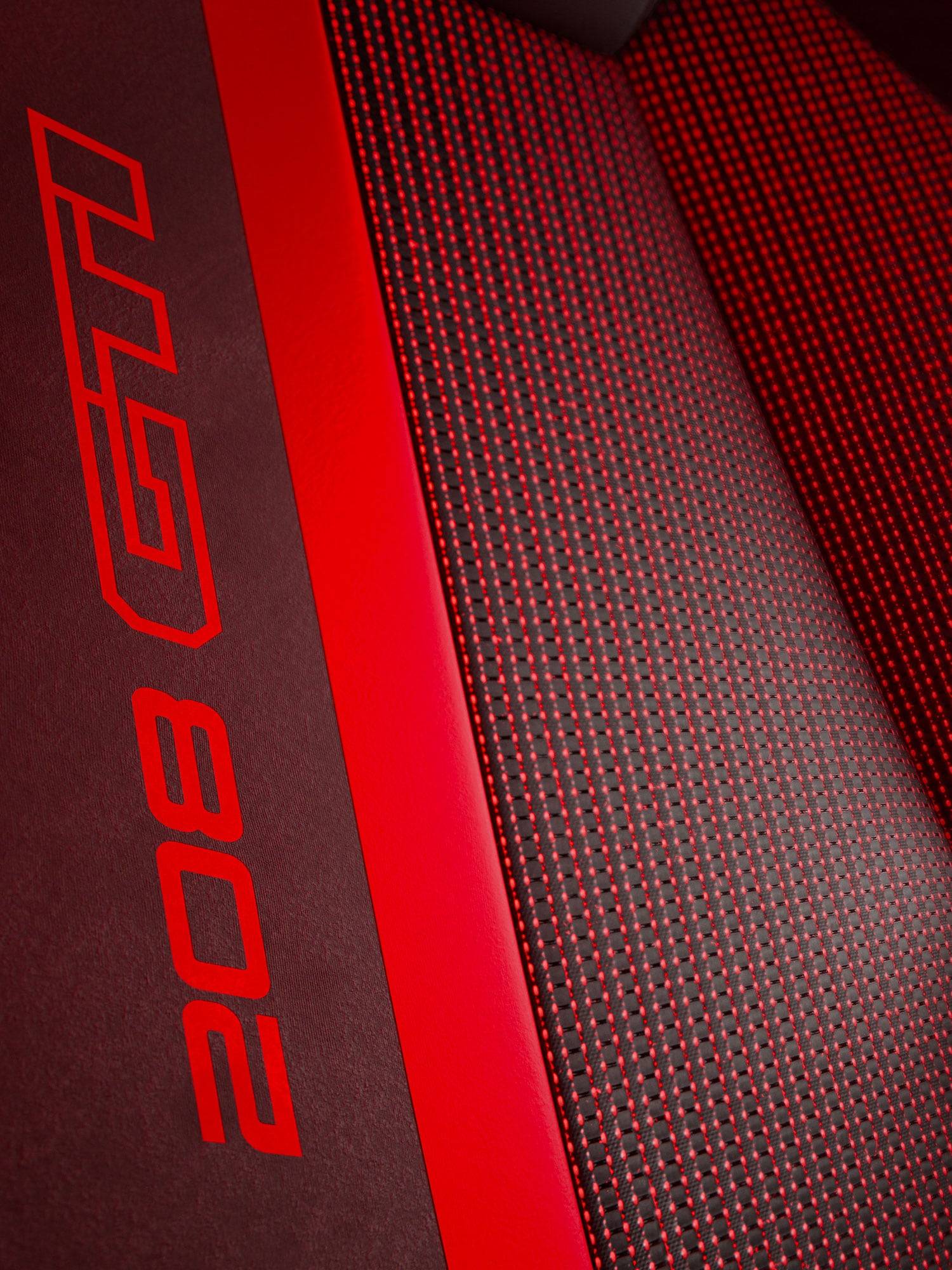 208 gti logo in red