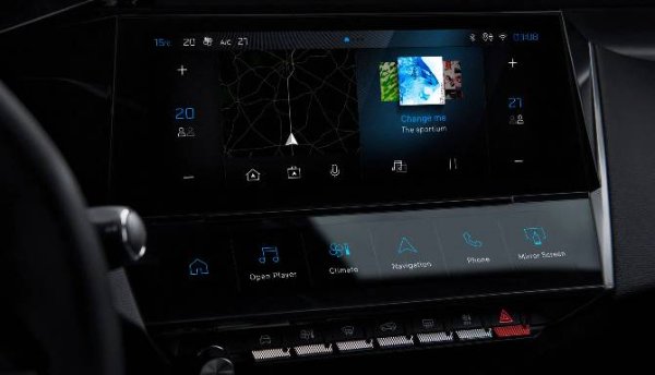 308 SW Hybrid infotainment system
