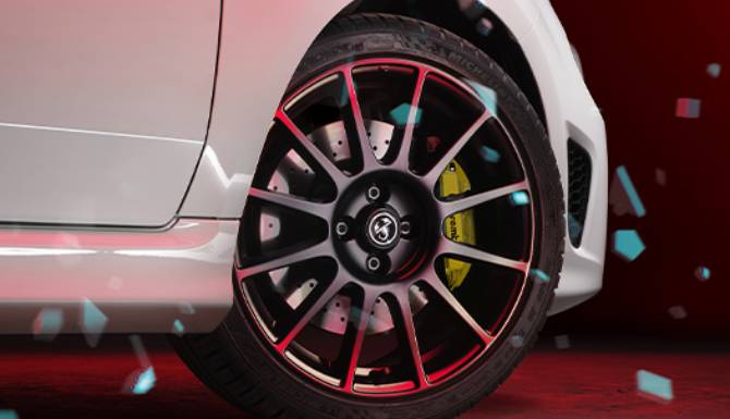 ABARTH 595 BRAKES AND ALLOY WHEELS