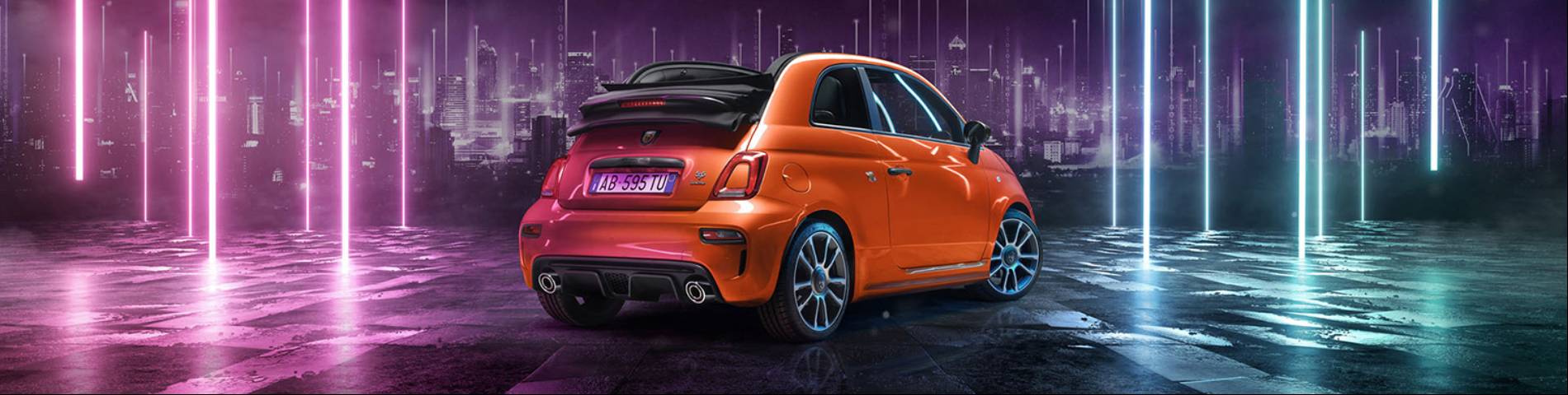 ABARTH 595 IN ORNAGE FROM REAR