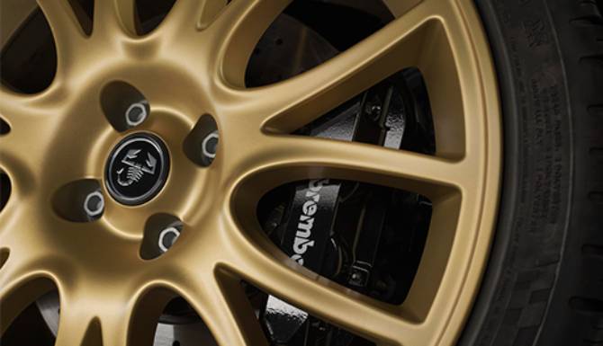 abarth 695 gold alloy wheels