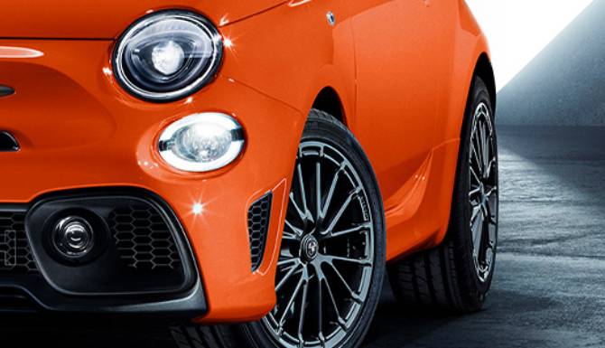 ABARTH ALLOY WHEELS ORANGE