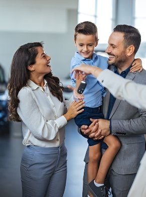 Family getting a car