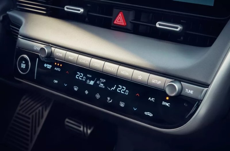 close up of the cars ac unit