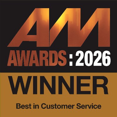 AM Awards 2026 Winner badge for Best in Customer Service.