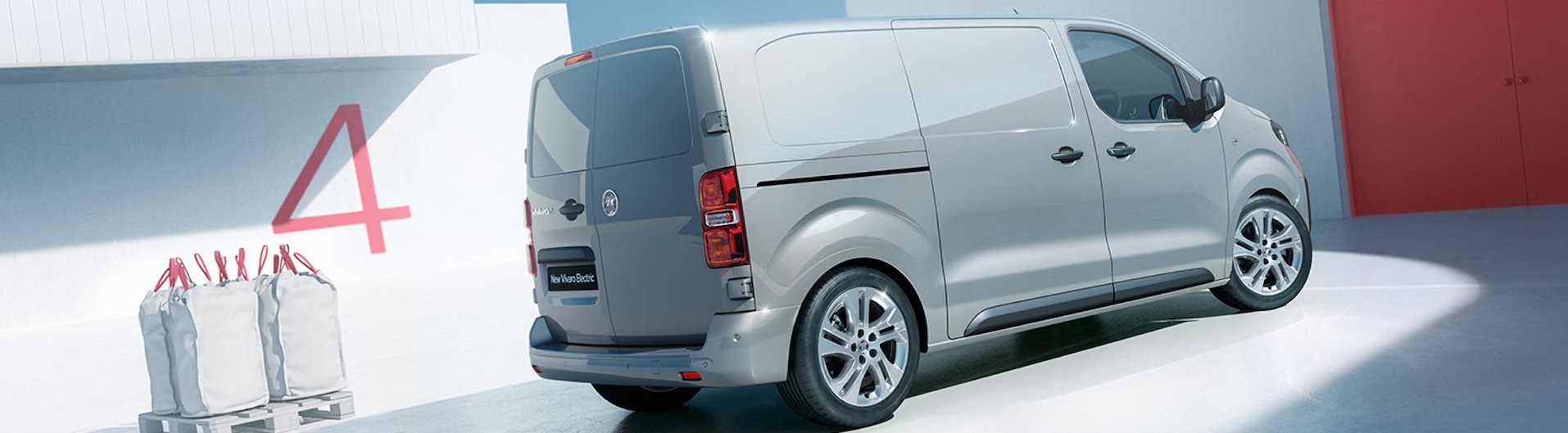 Van parked in front of garage