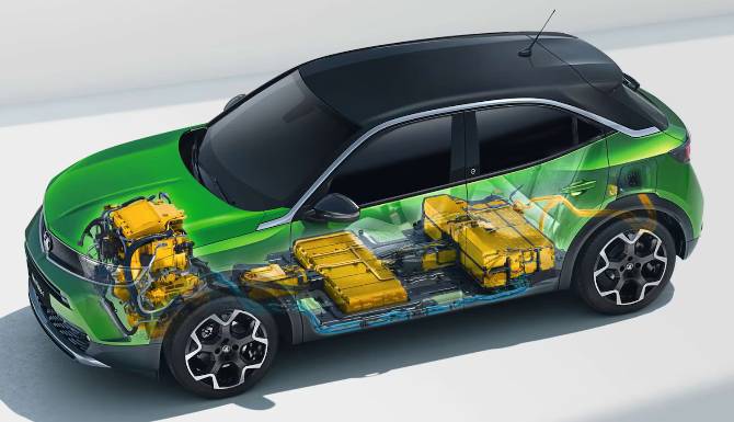 Battery of the Mokka in green