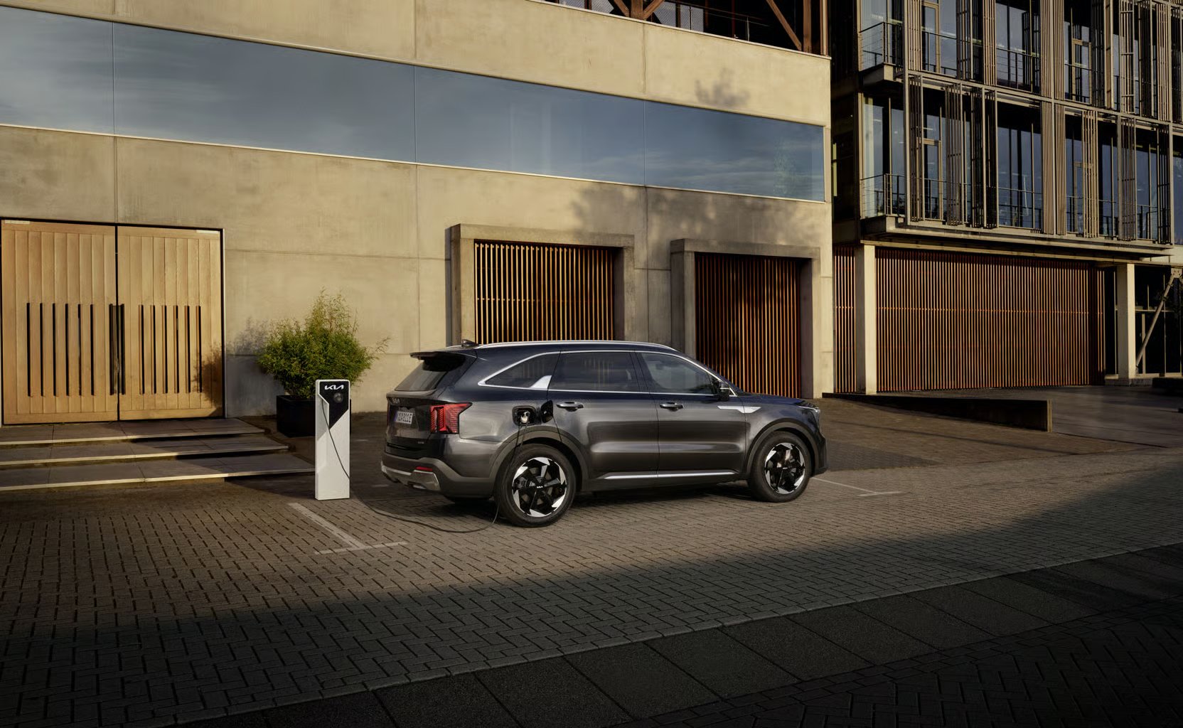 car parked on charge
