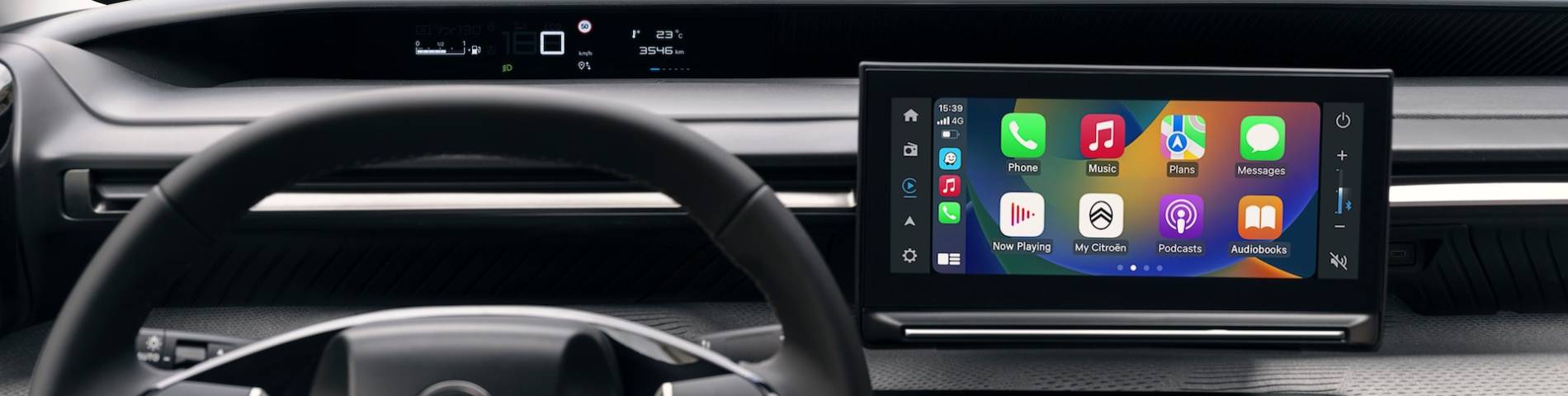 citroen c3 close up image of infotainment system