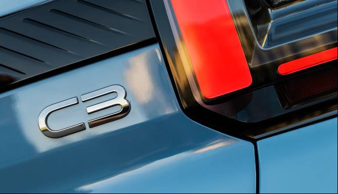 citroen c3 logo on rear close up