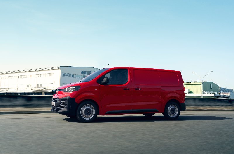 the van driving down the road
