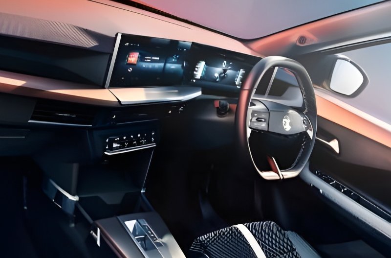 two screesn and steering wheel