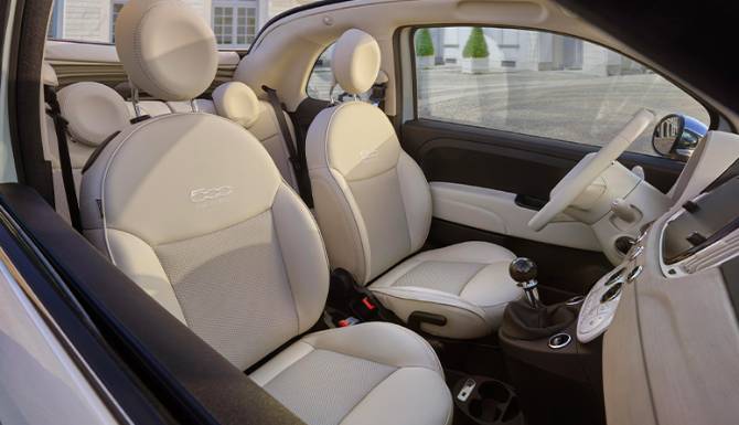 fiat 500 1957 limited edition cream seats