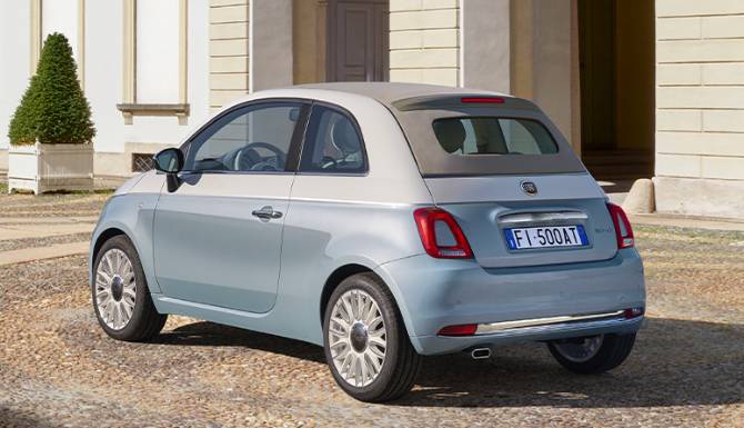 fiat 500 1957 limited edition from the back