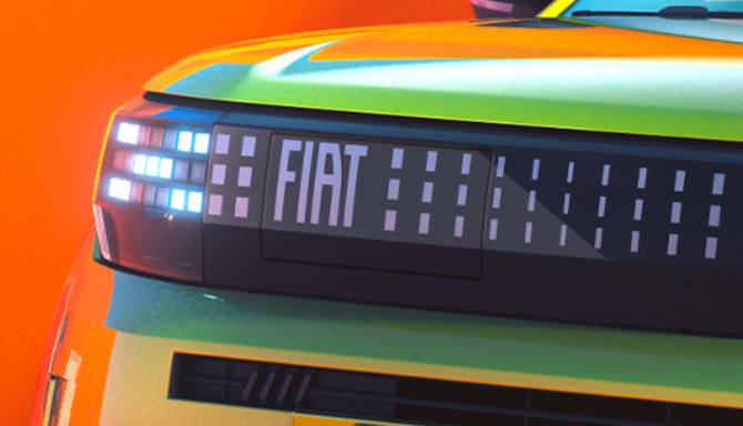 fiat grande panda front grille and logo
