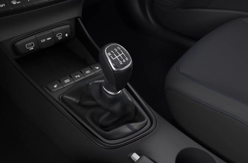 close up of the gear stick