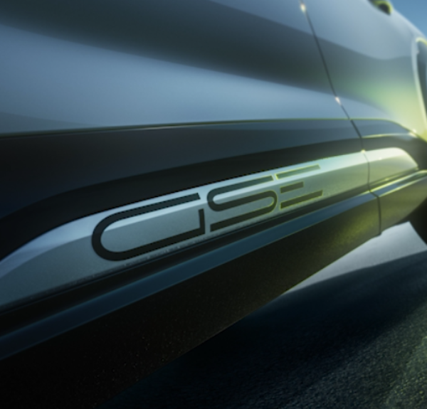 Close-up of a car with the letters GSE on the side.