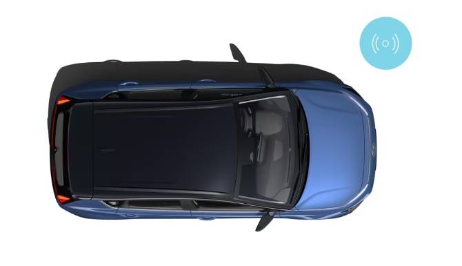 Hyundai Bayon sensors birdseye