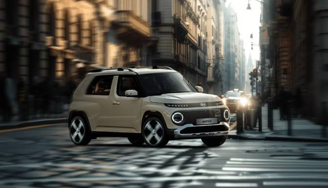 Hyundai Inster in light grey