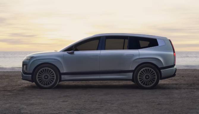 Hyundai ioniq from side view