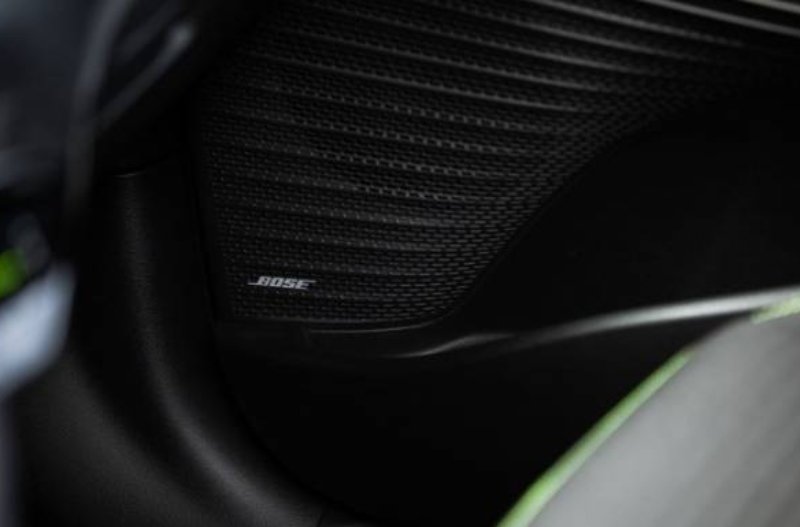 close up of speakers in the car