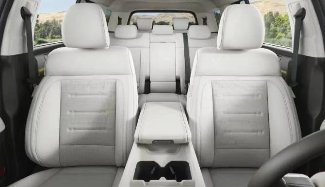 santa fe white leather front seating