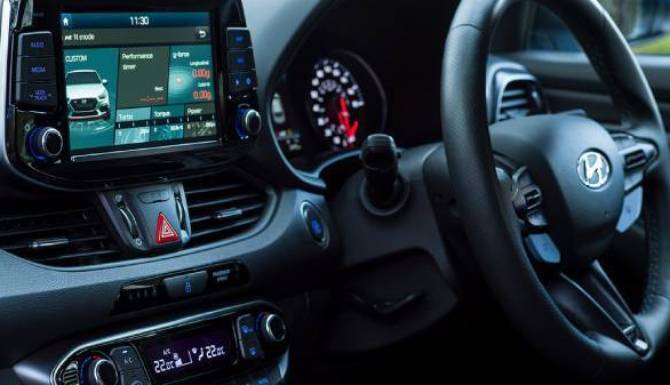 hyundai i30n interior dashboard view