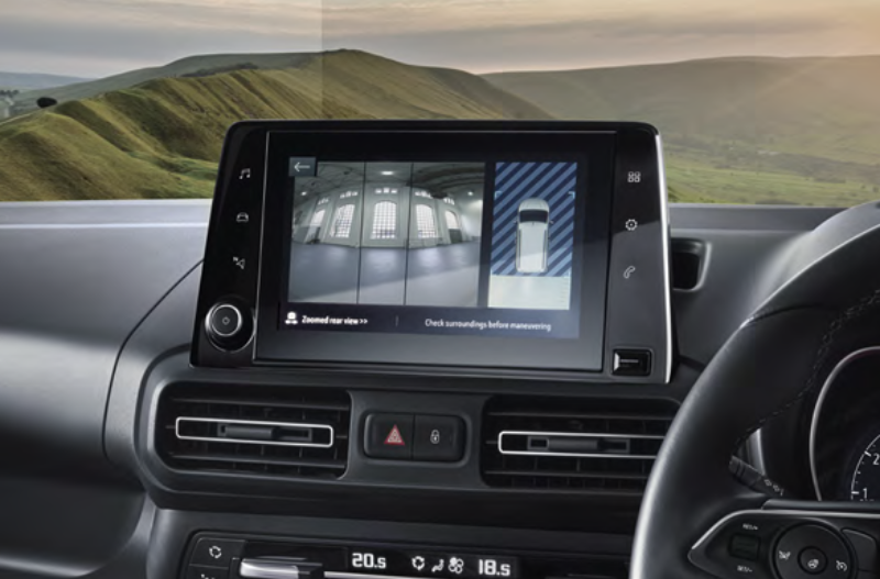 close-up of the dashboard