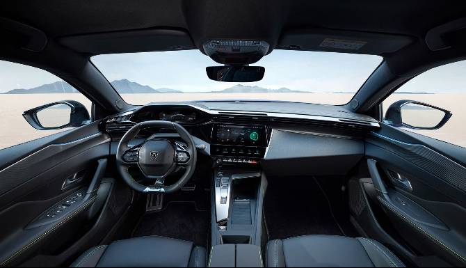 the cockpit interior of the peugeot 408