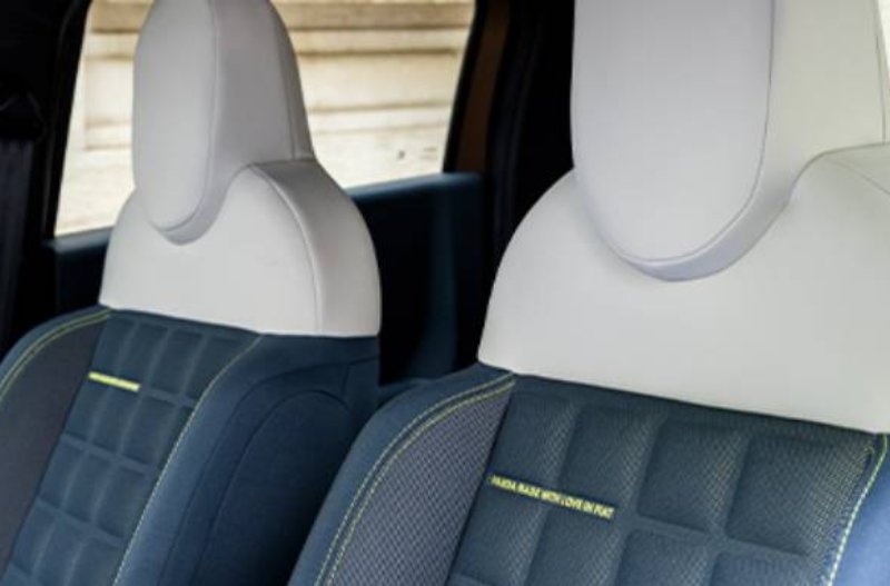 image shows the close-ups of the seats