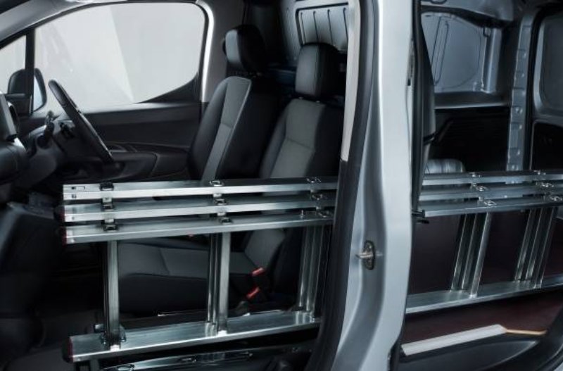 van seats with sliding door with ladder inside