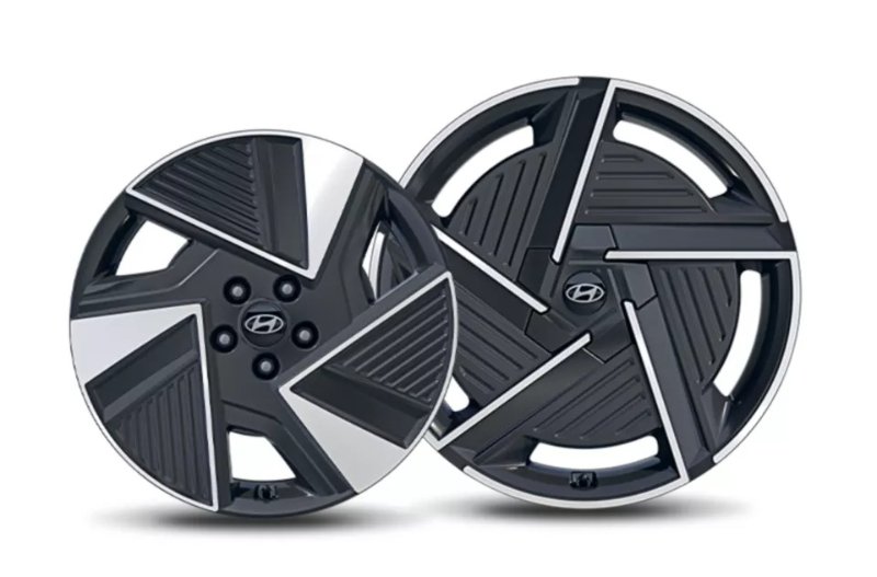 two wheels on the white background