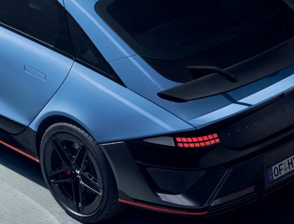 close up of the rear of the car