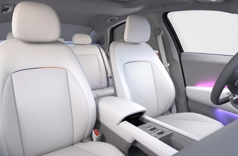 the view of all the seats in the car