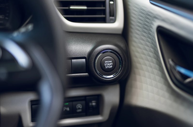 close up of the start/stop button