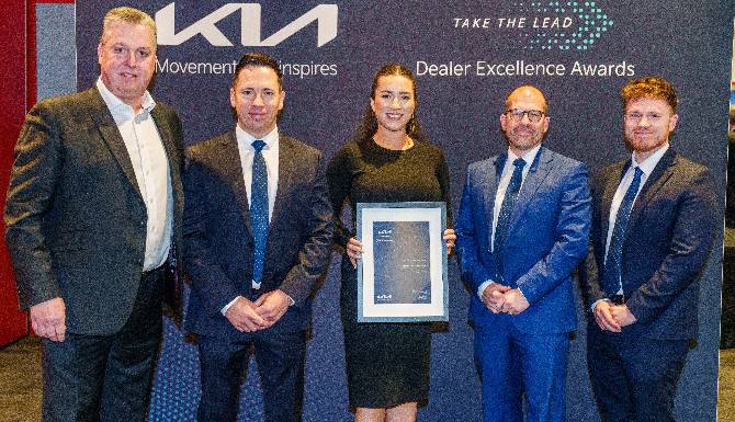 Highly Commended award for EV Excellence goes to Howards Kia WSM in 2024 Kia Dealer Awards