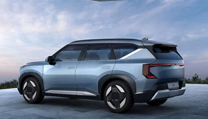 kia ev5 from the rear and back shot
