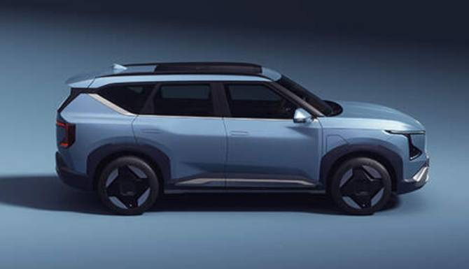 kia ev5 lifestyle image from the side