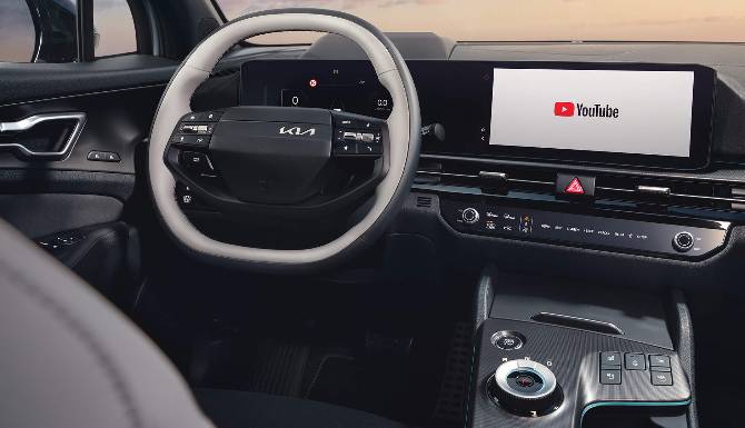 kia sportage interior image with touchscreen
