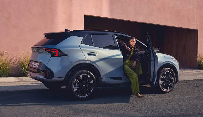 silver suv with woman sitting in front seat