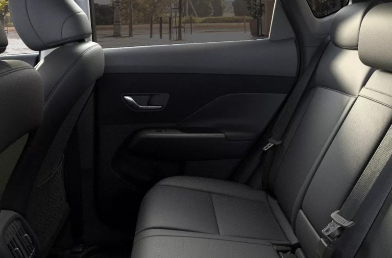 the back seats of the car