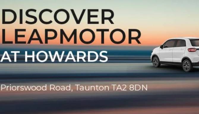 leapmotor banner with two white cars in the image