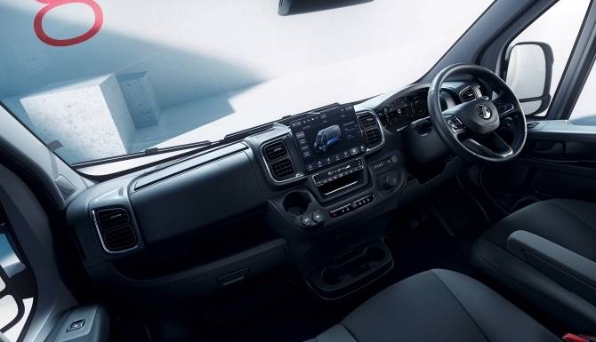 Interior of new Vauxhall Movano Van