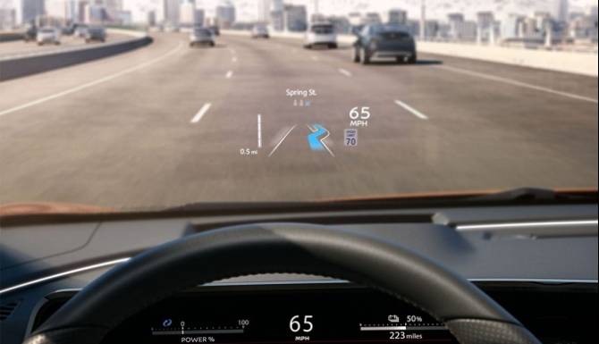 Nissan Ariya Heads Up Display