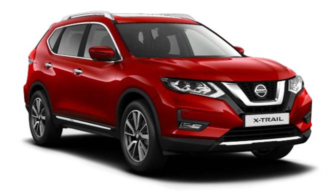 NISSAN X-TRAIL 2019 RED WHITE BACKGROUND