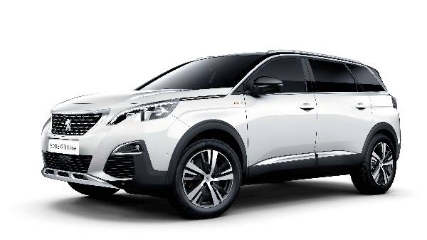 peugeot 5008 suv - in white - side view