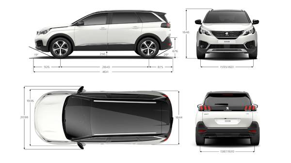 peugeot 5008 suv dimensions