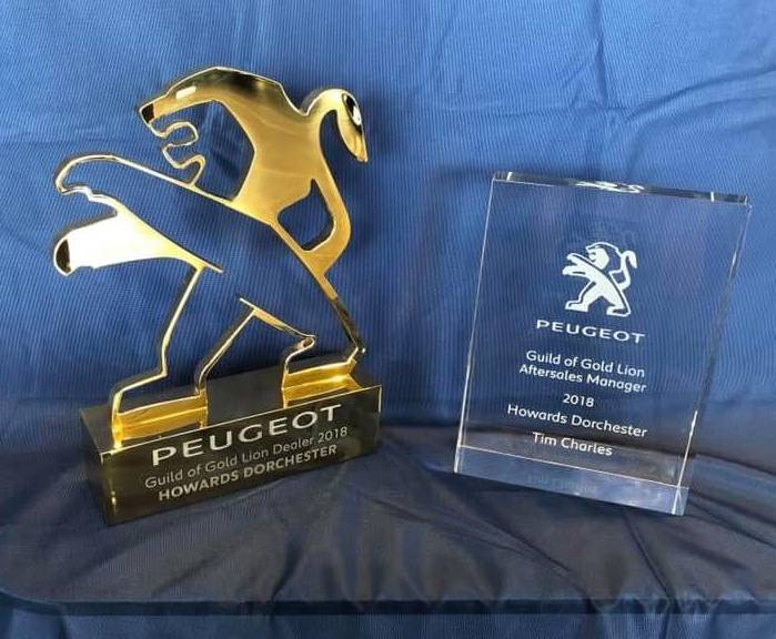 Peugeot Dorchester Awarded Guild of Gold Lion Dealer & Service Manager 2019 Awards