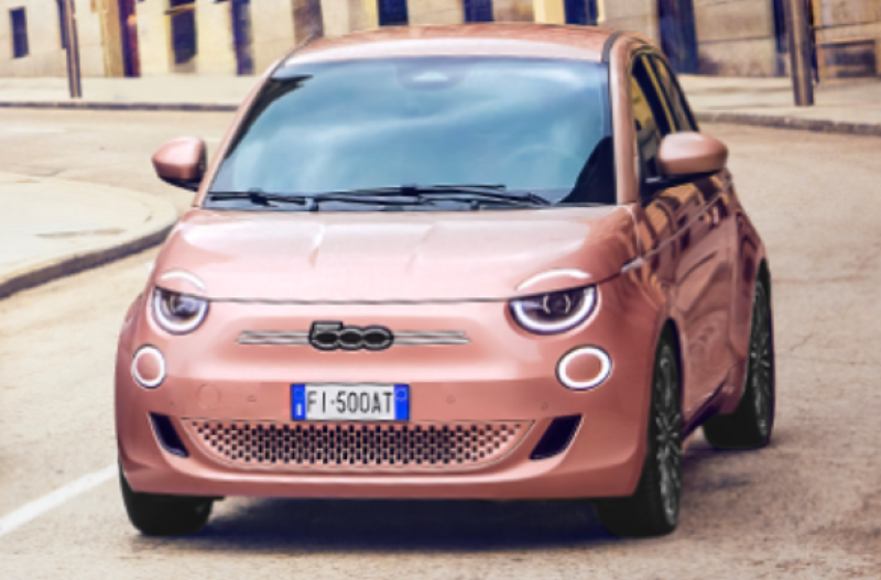 pink car sat on background