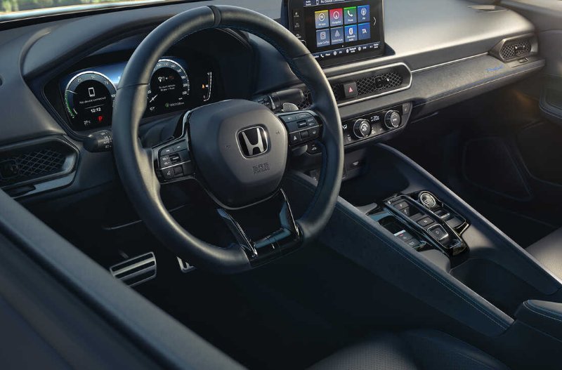 shot of the interior across the front dashboard